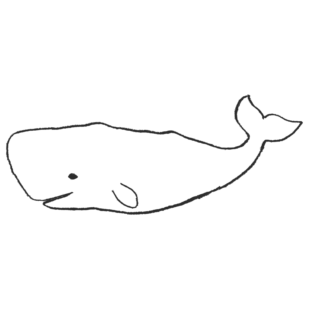 マッコウクジラのイラストフリー素材