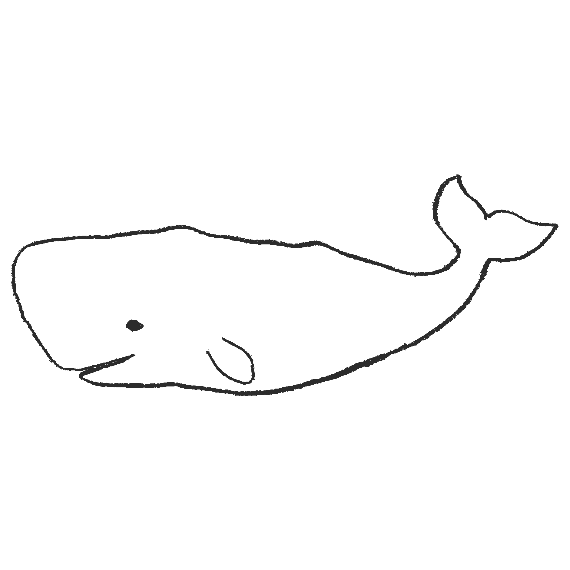 マッコウクジラのイラストフリー素材