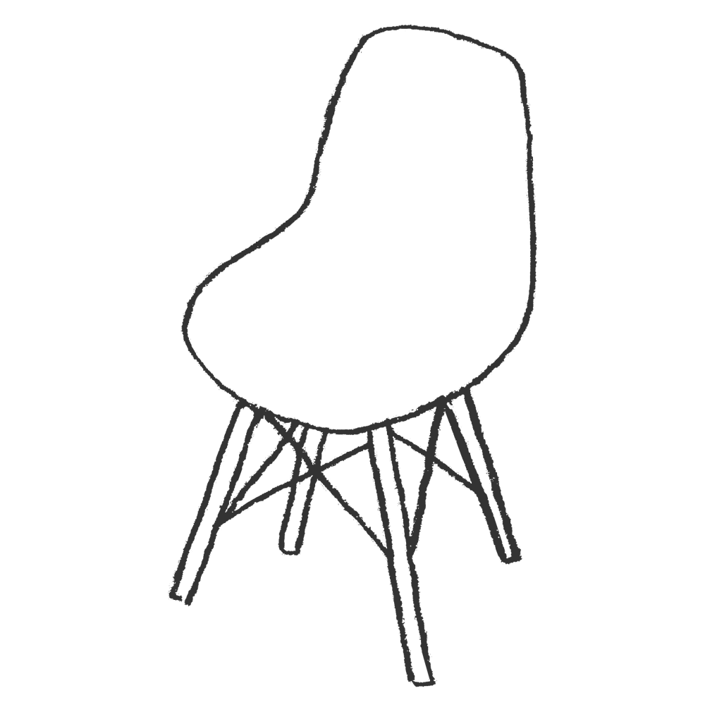 おしゃれな椅子のイラストフリー素材